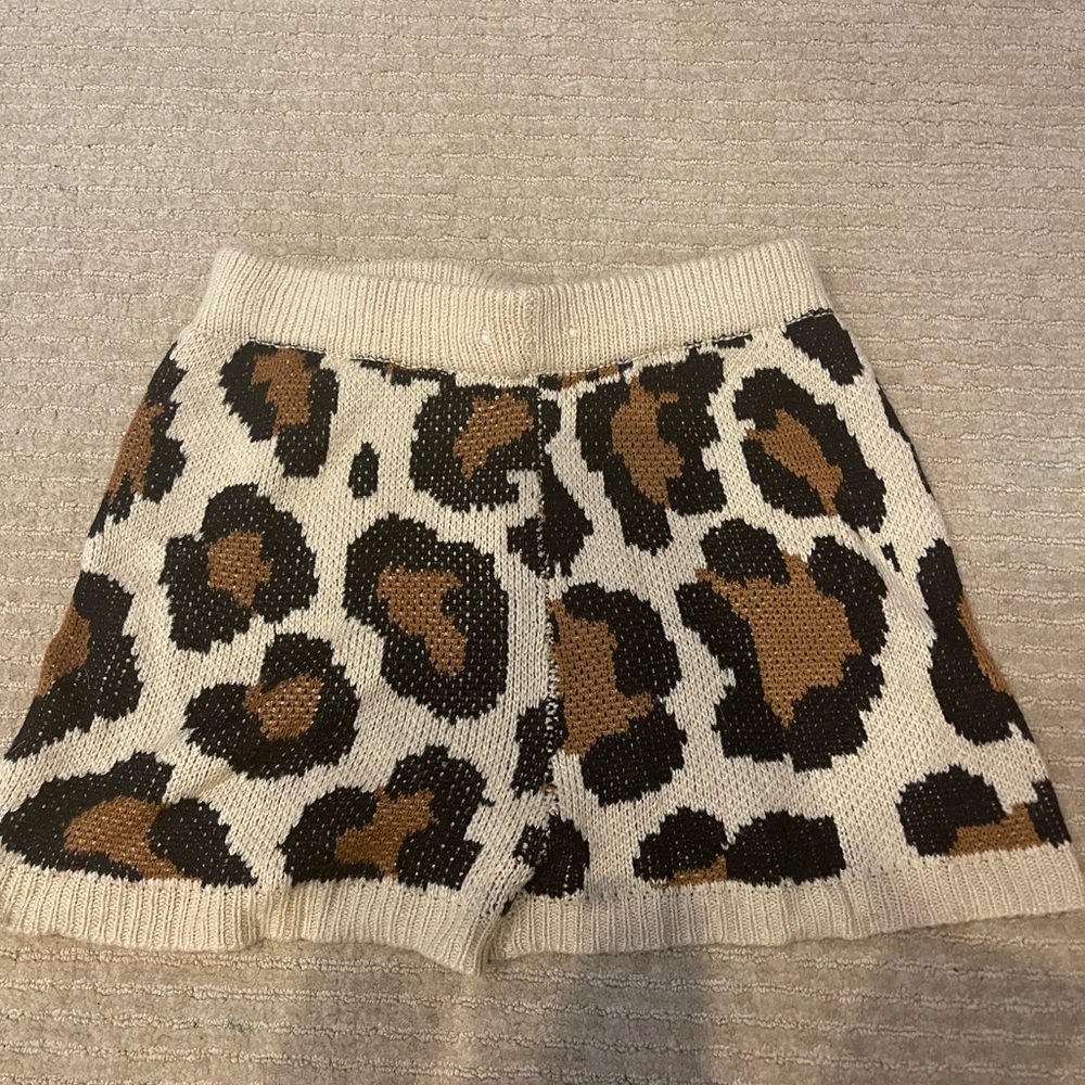 leopard lounge shorts
